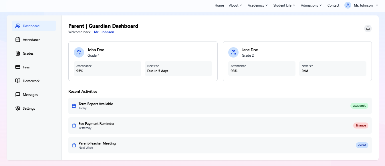School Web App